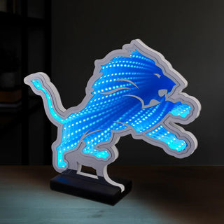 LED Infinity Logo Light: Detroit Lions