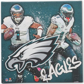 Wall Decor: Philadelphia Eagles Jalen Hurts & A.J. Brown - Canvas