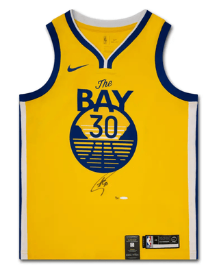 Stephen Curry Autographed Golden State Warriors Statement Edition Swingman Nike Jersey