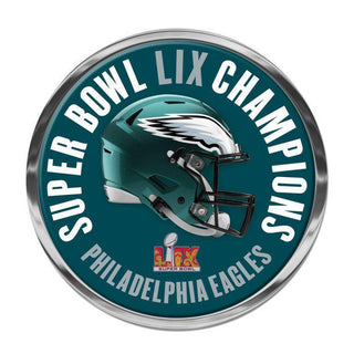 Chrome Metal Domed Emblem: Philadelphia Eagles - Super Bowl Champions