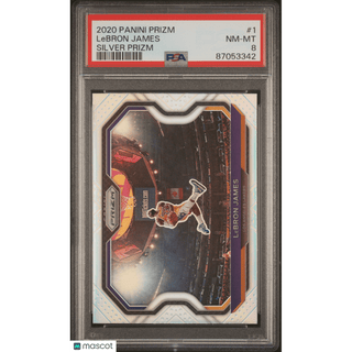 LeBron James 2020 Panini Prizm #1 PSA 8