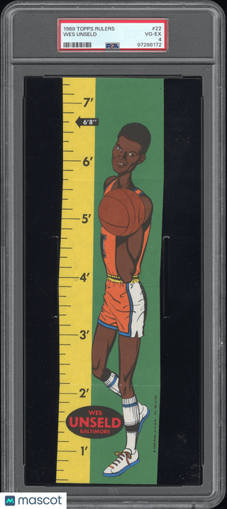 Wes Unseld 1969 Topps Rulers #22 PSA 4