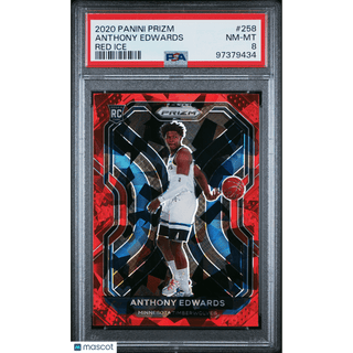 Anthony Edwards 2020 Panini Prizm #258 PSA 8