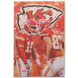 Wall Decor: Kansas City Chiefs Patrick Mahomes & Travis Kelce Canvas