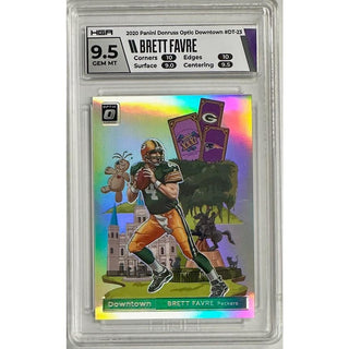 Brett Favre 2020 Panini Donruss Optic Downtown #DT-23 HGA: 9.5