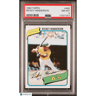 Rickey Henderson 1980 Topps #482 PSA 8