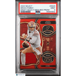 Brock Purdy 2022 Panini Select Draft Selections Memorabilia #DS24 PSA 9