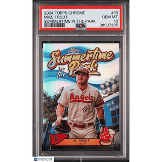 Mike Trout 2024 Topps Chrome Summertime In The Park #10 PSA 10