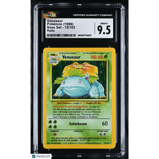 1999 Pokémon Venusaur #15/102 English CGC 9.5