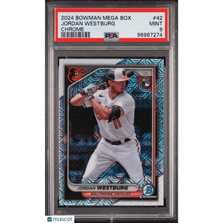 Jordan Westburg 2024 Bowman Mega Box Chrome #42 PSA 9