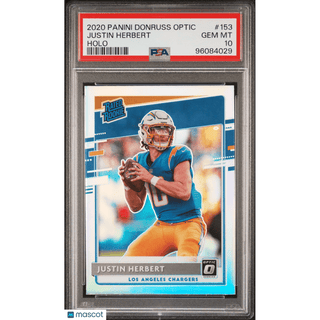 Justin Herbert 2020 Panini Donruss Optic #153 PSA 10