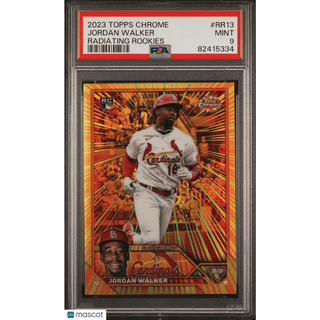 Jordan Walker 2023 2023 Topps Chrome Radiating Rookies #RR13 PSA 9