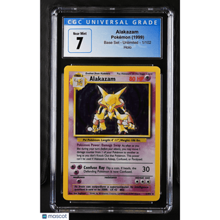 1999 Pokémon Alakazam #1/102 English CGC 7