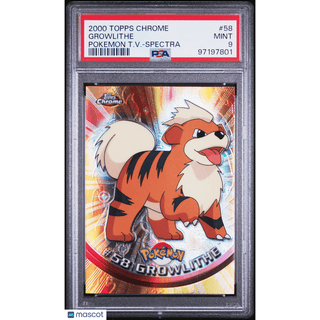 Pokémon TCG Growlithe #58 Pokemon T.V.-Spectra PSA 9