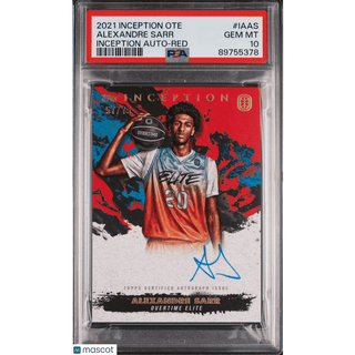 Alexandre Sarr 2021 Topps Inception Overtime Elite Inception Autographs #IAAS PSA 10