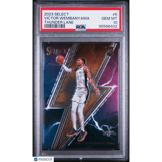 Victor Wembanyama 2023 Panini Select Thunder Lane #5 PSA 10