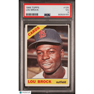 Lou Brock 1966 Topps #125 PSA 3