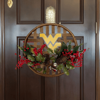 West Virginia 12 inch Round Tobacco Basket Wall Decor