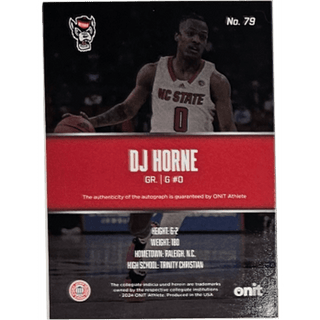 DJ Horne: 2024 ONIT NC State Basketball Numbered 75/110