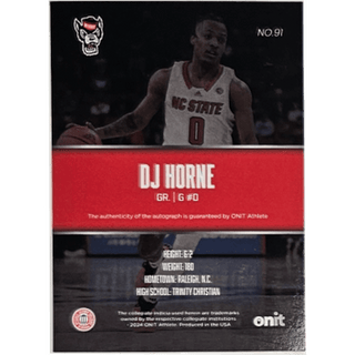 DJ Horne: 2024 ONIT NC State Basketball Numbered 8/9