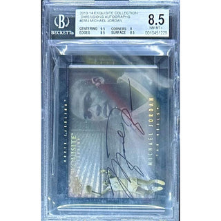 Michael Jordan 2013-2014 Exquisite Collection Dimensions Autographs #DMJ, Beckett 8.5