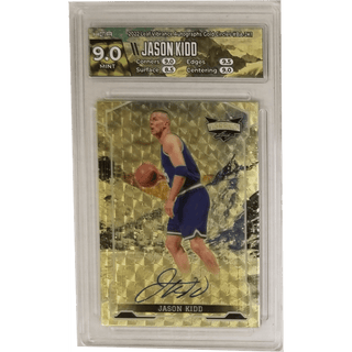 Jason Kidd: 2022 Leaf Vibrance Autographs Gold Circles #BA-JK1 HGA 9.0