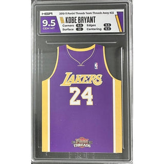 Kobe Bryant 2010-2011 Panini Threads Team Threads Away #22 HGA 9.5