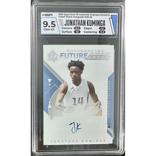 Jonathan Kuminga 2021 Upper Deck SP Authentic Employee Exclusive Future Watch Autograph #UD-JK HGA 9.5