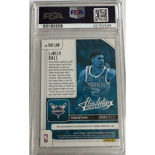 Lamelo Ball 2020 Absolute Memorabilia Rookie Autograph Variation #RAVLAM PSA 10