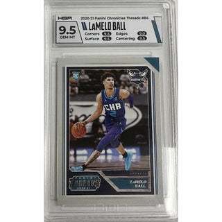 LaMelo Ball: 2020-21 Panini Chronicles Threads #84, HGA: 9.5