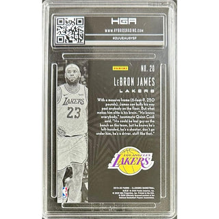 LeBron James: 2019-20 Panini Illusions Trophy Collection Red #20, HGA: 9.0