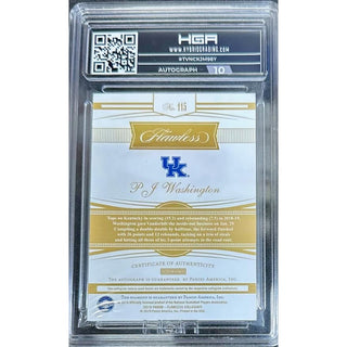 PJ Washington 2019-20 Panini Flawless Collegiate Rookie Gem Signatures #115 HGA 9.5