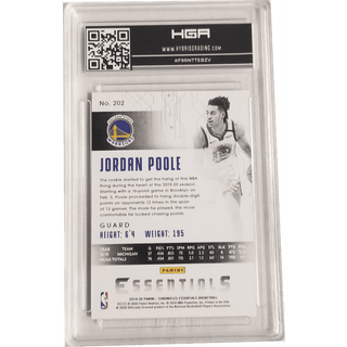 Jordan Poole 2019-20 Panini Chronicles Essentials Gold #202 HGA 9.0