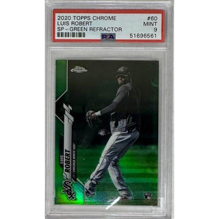 Luis Robert: 2020 Topps Chrome SP - Green Refractor #60 PSA 9