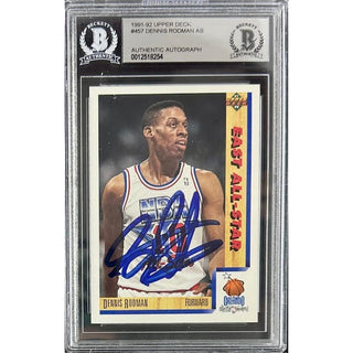 Dennis Rodman All-Star 1991-92 Upper Deck #457 Authentic Autograph BGS