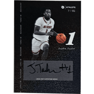 Jayden Taylor: 2024 ONIT NC State Basketball Autograph Numbered 7/80