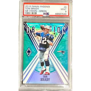 Tom Brady 2019 Panini Phoenix QB Vision #8 PSA 9