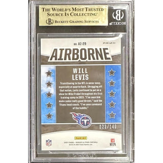 Will Levis 2023 Rookies and Stars Airborne White #29 BGS 9.5