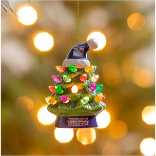 LED Ceramic Christmas Tree with Santa Hat