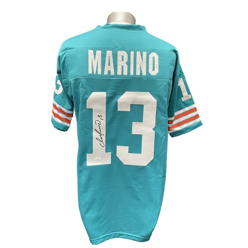 Dan Marino Autographed Miami Mitchell & Ness Teal Football Jersey