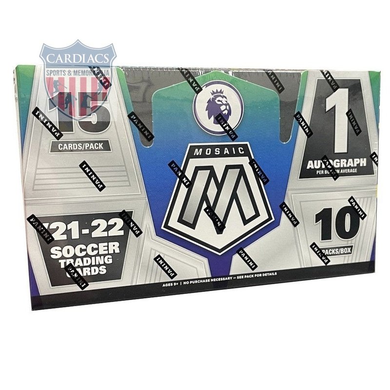 2021-22 Panini Mosaic Premier League Soccer Hobby Box – CARDIACS