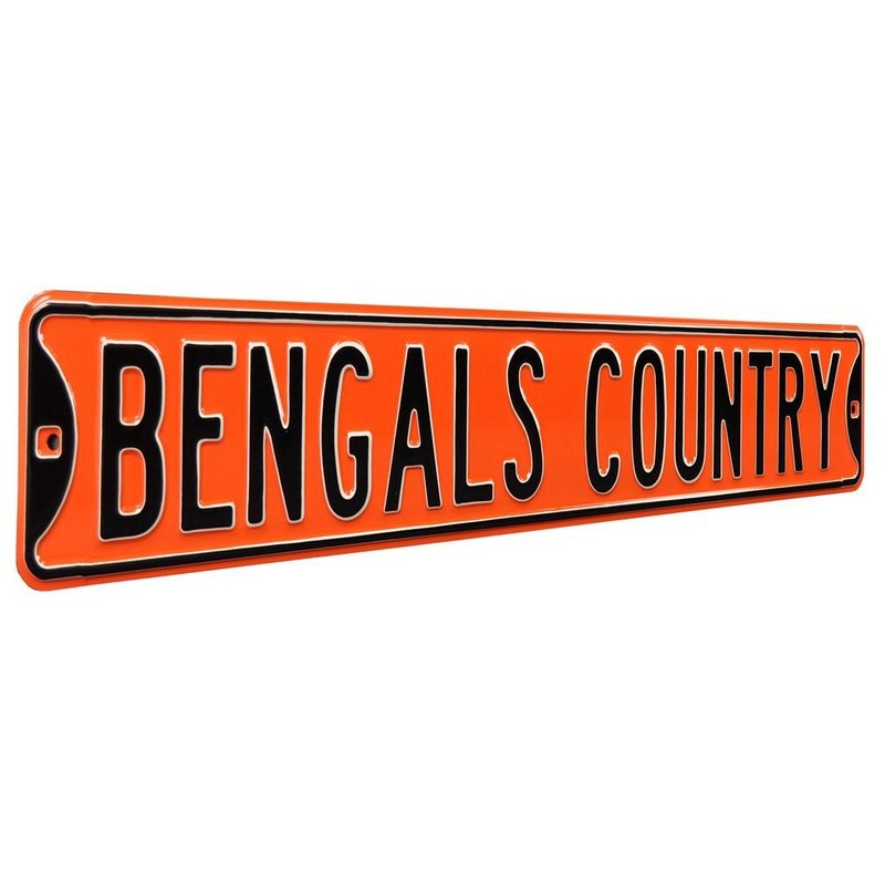 Cincinnati Bengals Steel Street Sign-BENGALS COUNTRY – CARDIACS