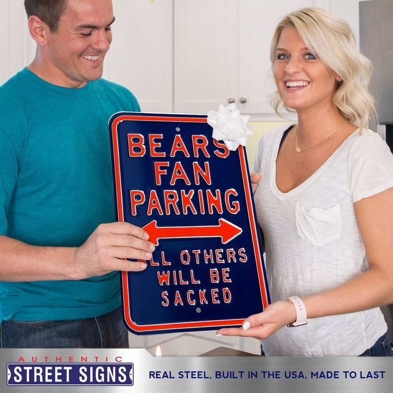 Authentic Street Signs Chicago Bears Steel Logo Sign