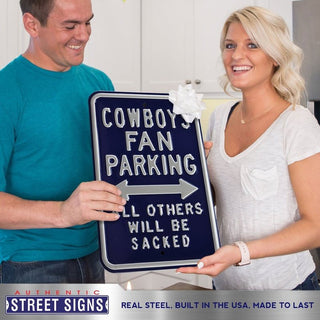 Dallas Cowboys Steel Parking Sign-ALL OTHERS WILL SACKED