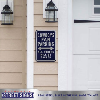 Dallas Cowboys Steel Parking Sign-ALL OTHERS WILL SACKED