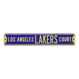 Los Angeles Lakers Steel Street Sign-LOS ANGELES LAKERS CT Purple