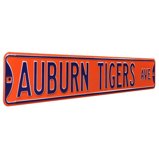 Auburn Tigers Steel Street Sign-AUBURN TIGERS AVE Orange