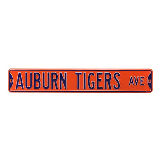 Auburn Tigers Steel Street Sign-AUBURN TIGERS AVE Orange