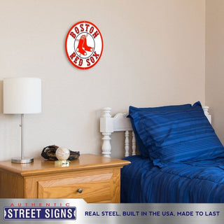 Boston Red Sox Laser Cut Steel Logo Spirit Size-Circle