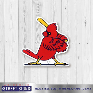 St Louis Cardinals Laser Cut Steel Logo Spirit Size-Slugger Bird